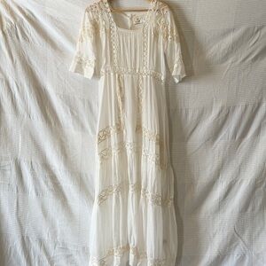 Ivory Lace Maxi Dress